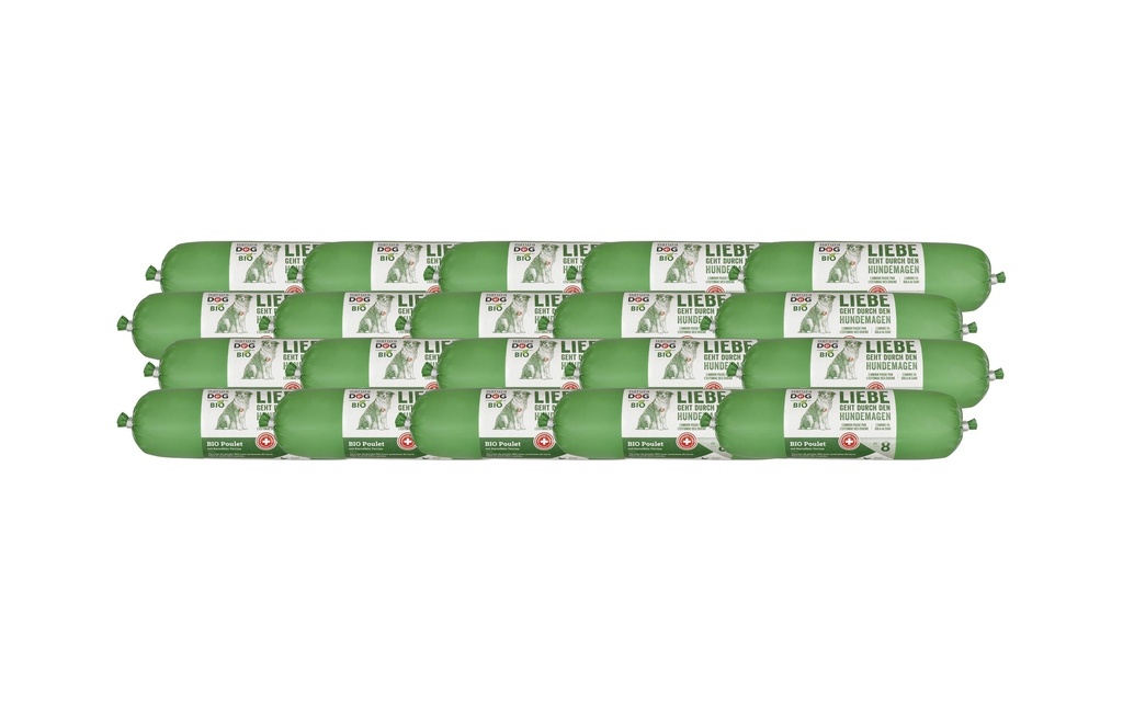 naturaDog Alimentation humide Bio Poulet avec pommes de terre Terrine Multi, 20 x 400g
