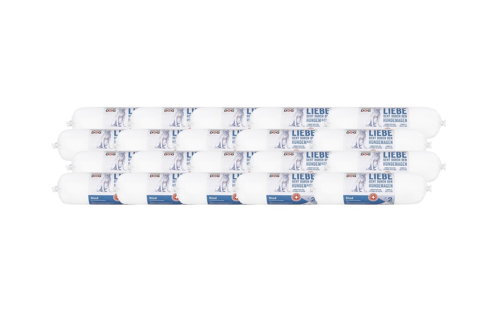 naturaDog Alimentation humide Bœuf avec riz Terrine Multipack, 20 x 400 g