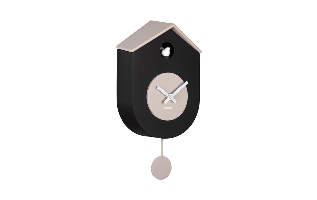 KARLSSON Horloge murale Coucou Grato 17.5 x 33.2, noir/gris