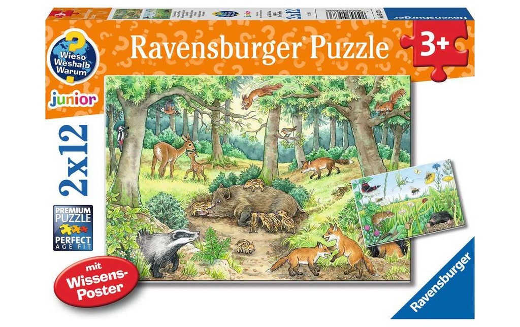 Ravensburger WWW Les animaux de la forêt et de la prairie