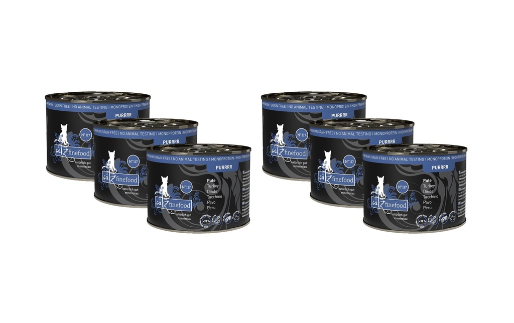 catz finefood Alimentation humide Purrrr No.117 Dinde, 6 x 200 g
