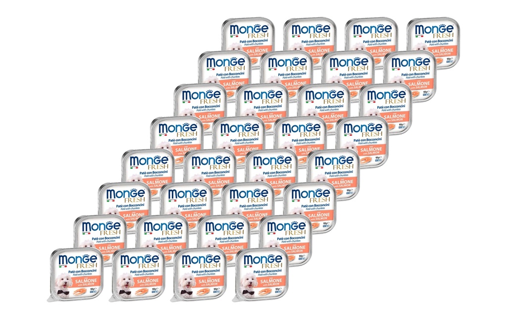 Monge Alimentation humide Fresh Pâté au saumon, 32 x 100 g