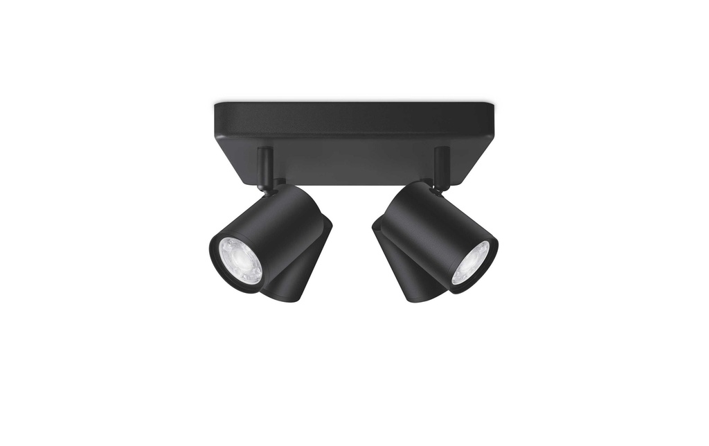 WiZ IMAGEO 4er Spot Tunable White & Color Plafonnier noir