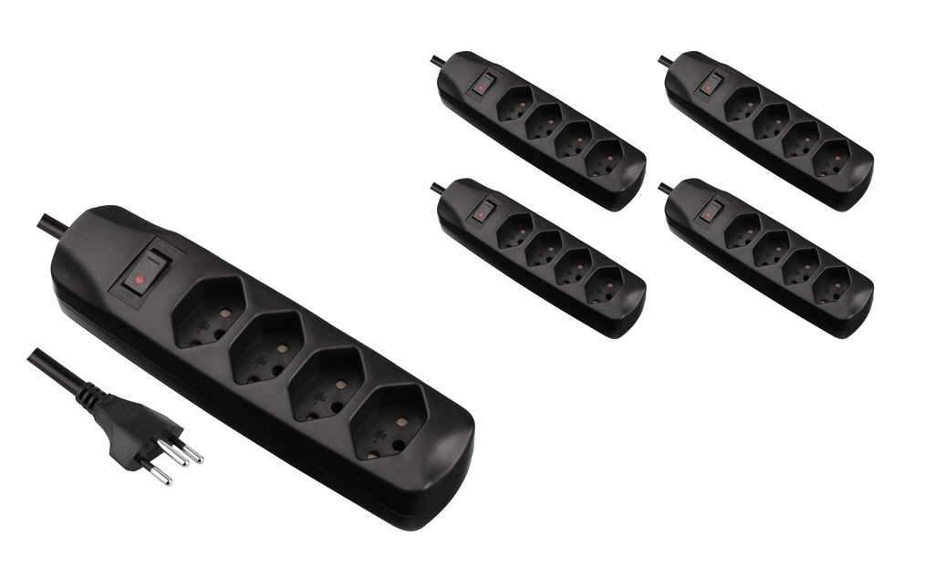 FURBER.power Bloc multiprises 4x T13 avec interrupteur, 5 pièces