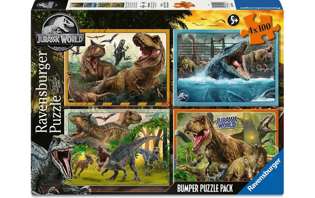 Ravensburger Puzzle Jurassic World Bumper Pack 4 x 100 pièces
