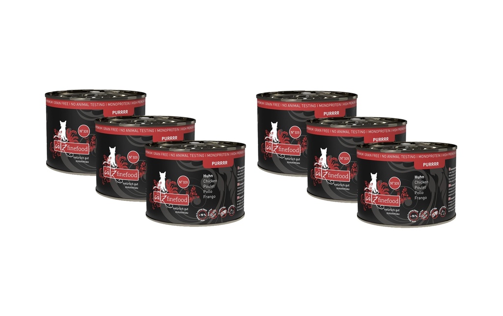 catz finefood Alimentation humide Purrrr No.103 Poulet, 6 x 200 g