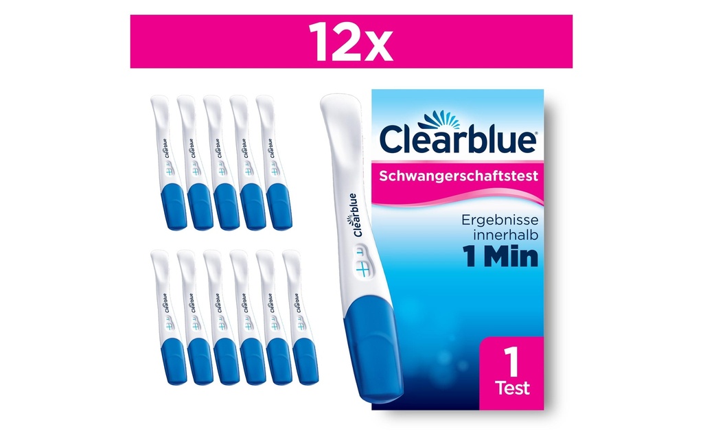 Clearblue Test de grossesse Reconnaissance rapide 12 pièces