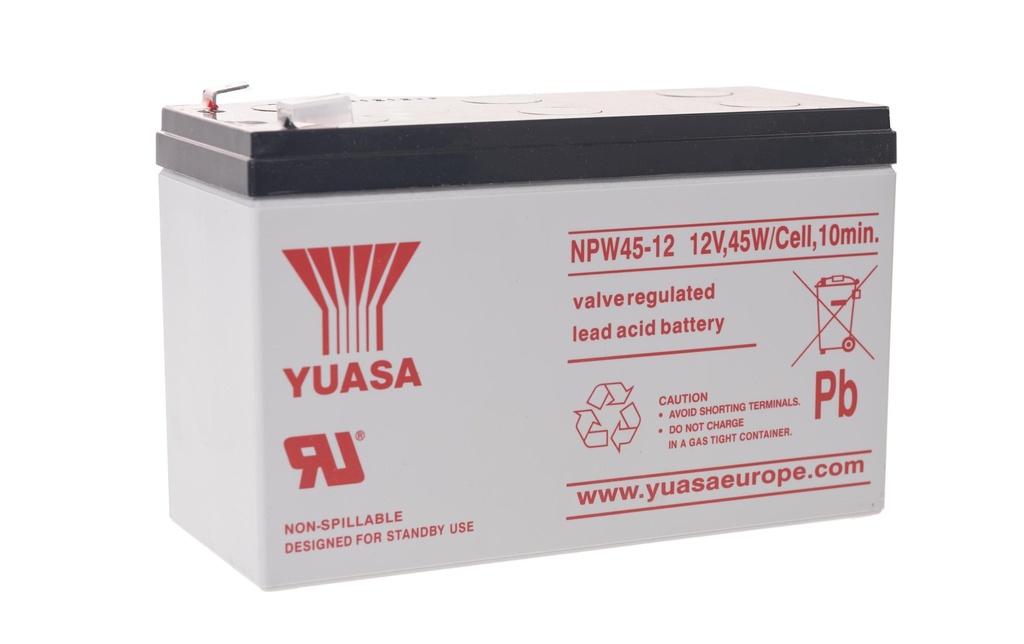 YUASA Batterie de rechange NPW45-12 Anches de 6.3mm