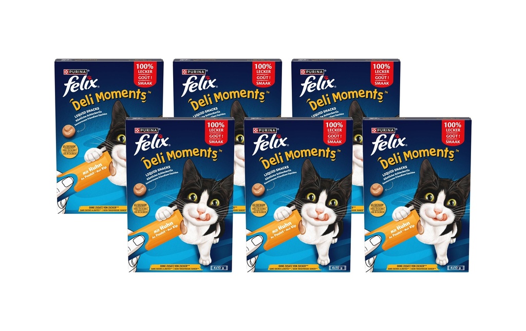 Felix Collation pour chat Deli Moments poulet 6x 4 x 10g