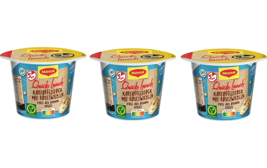 Maggi Quick Lunch Purée de pommes de terre avec oignons frits 3 x 56 g