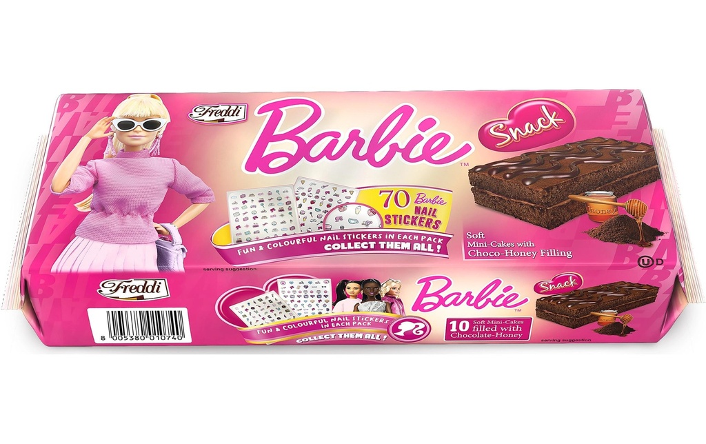 Freddi Barbie Snack Cocoa et Honey 10 x 25 g