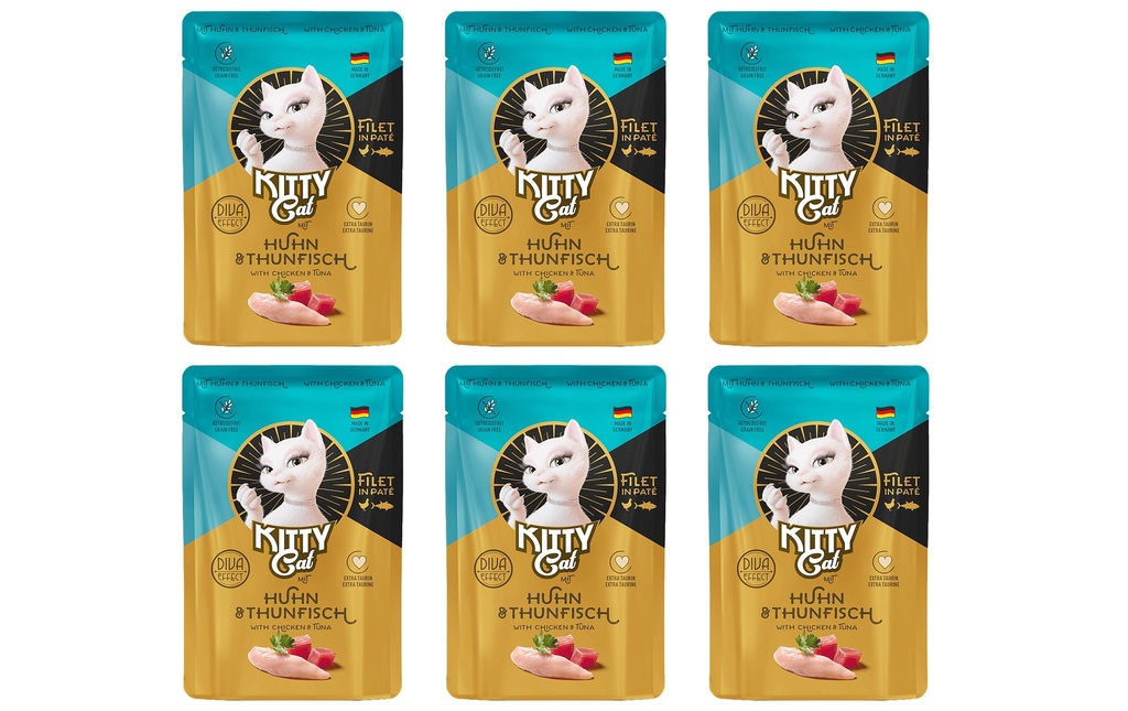 KITTY Cat KittyCat Filét Paté Pouch poulet, thon 6 x 85 g