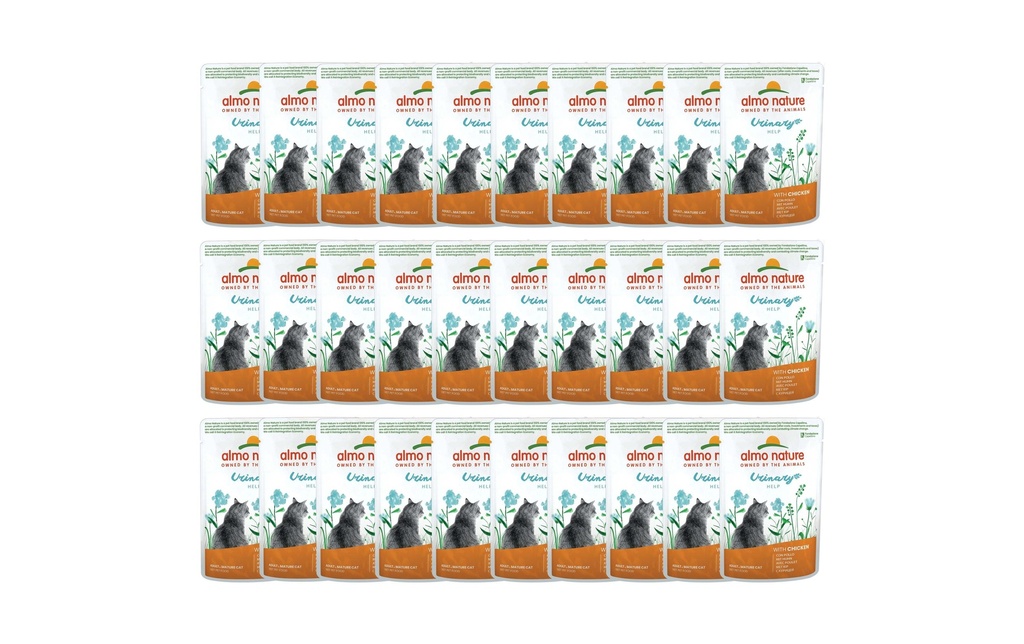 Almo Nature Alimentation humide Holistic Urinary Help au poulet, 30 x 70 g