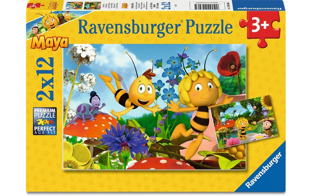 Ravensburger Puzzle pour enfants Maya l'abeille – Le monde de Maya 2 x 12 pièces
