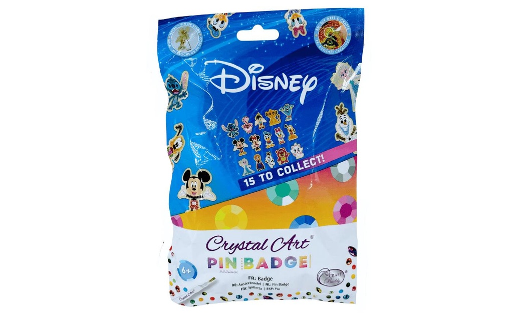 CRAFT Buddy Kits de bricolage Disney Crystal Art Pin Badge Blind Bag, assorti