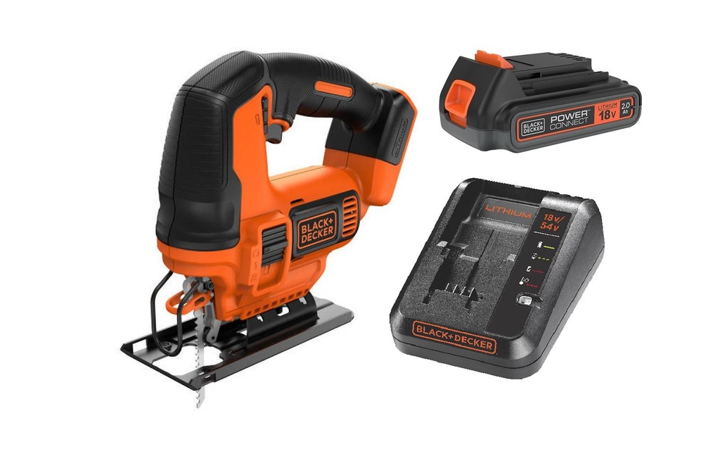 BLACK+DECKER Scie sauteuse sans fil BDCJS18 Kit 18 V