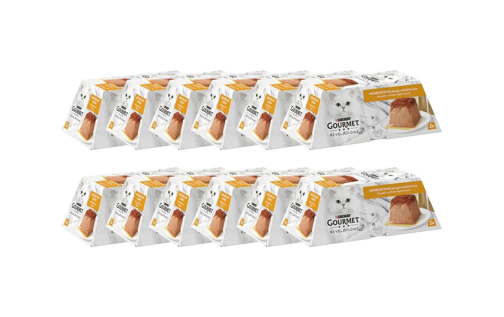 Purina Gourmet Alimentation humide Gourmet Revelations Mousse au poulet, 12 x (2x57g)