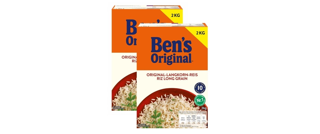 Ben's Original Riz Grain long 2 x 2 kg