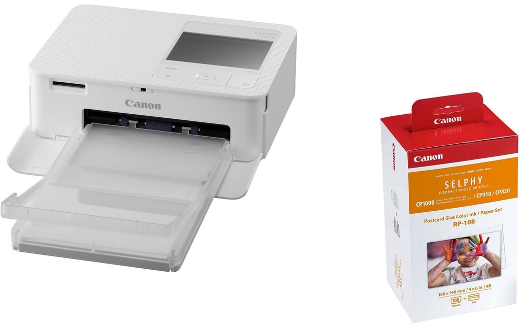 Canon Imprimante photo Selphy CP1500 Blanc papier et encre inclus
