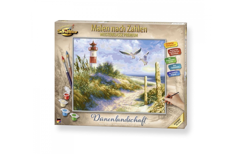 Schipper Peinture avec chiffres Paysage de dunes avec phare