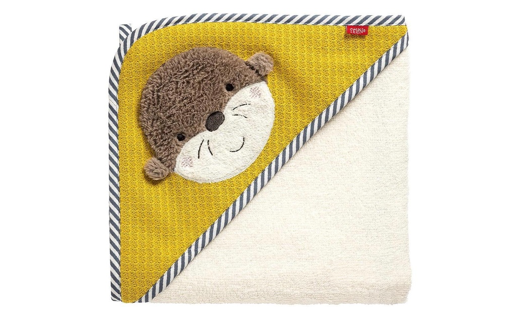 fehn Serviette de bain à capuche Otter Theo 80 x 80 cm