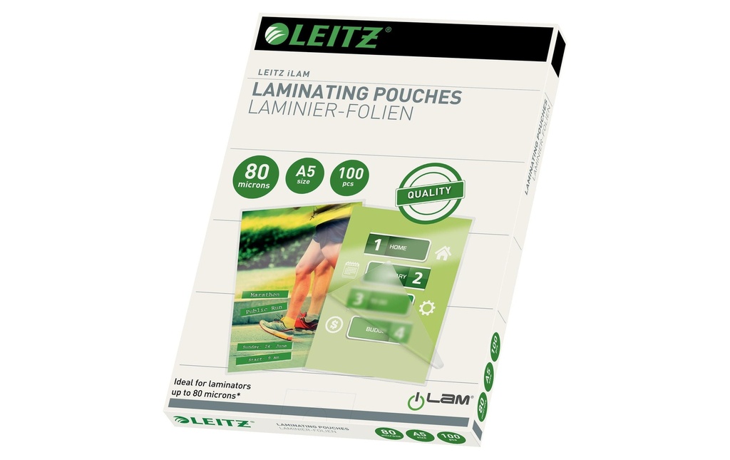 LEITZ Poches laminer A5 80 Micron (100 pces)