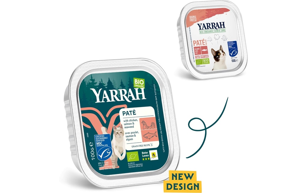 Yarrah Alimentation humide bio Bio Paté Saumon 32x 100 g