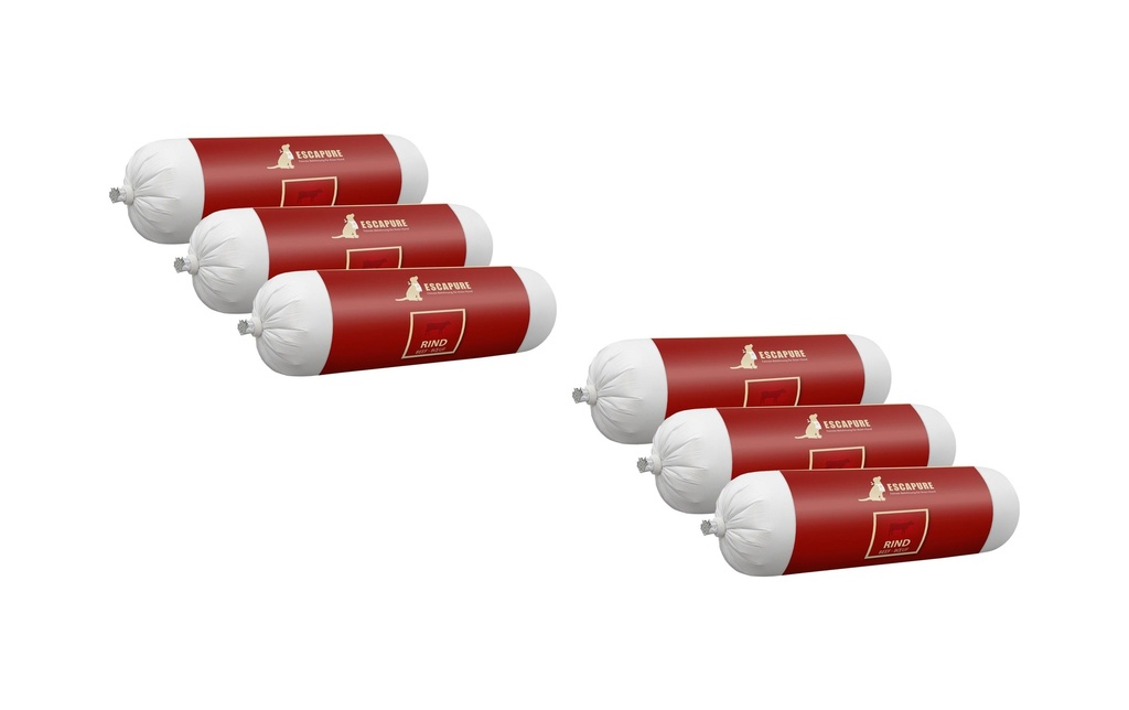 Escapure Alimentation humide Saucisse Bœuf, 6 x 400 g