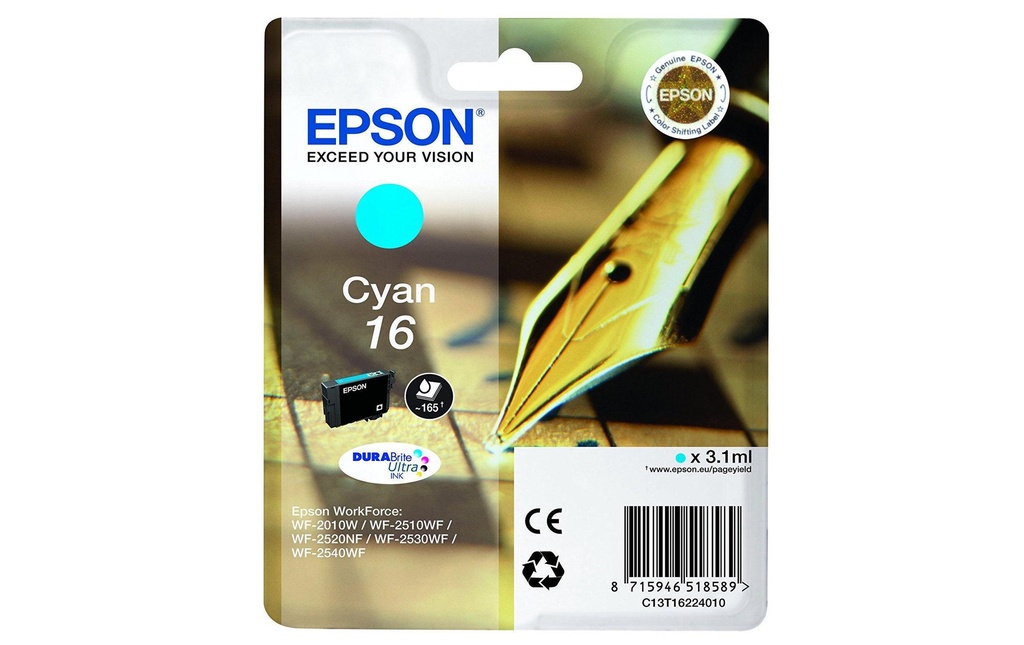 EPSON Epson cart.encre T162240 cyan