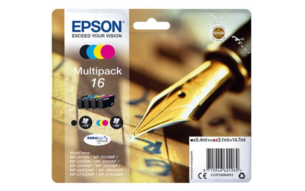 EPSON Epson cart.encre.T1626 b/c/m/y (4 pces)