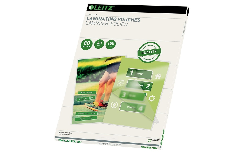 LEITZ Poches laminer A3 80 Micron (100 pces)