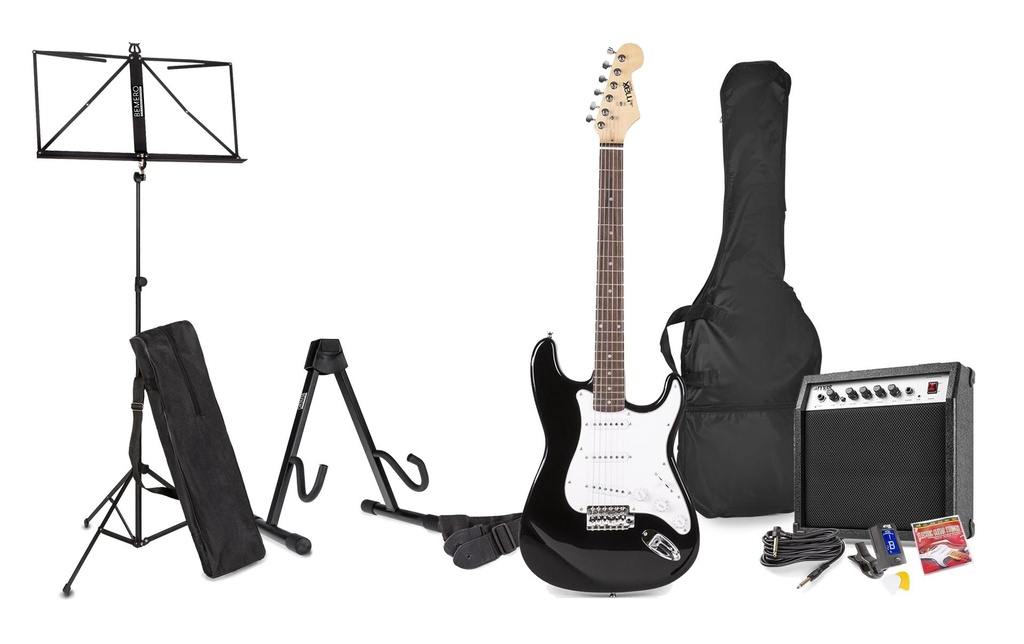 MAX Guitare électrique GigKit Kit Noir