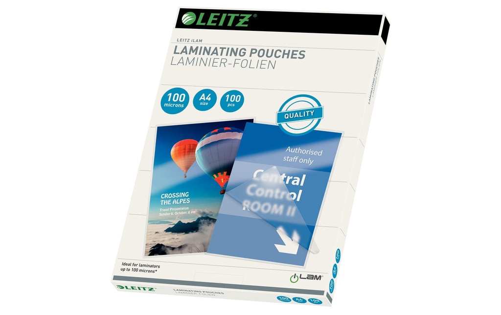 LEITZ Poches laminer A4 100 Micron (100 pces)