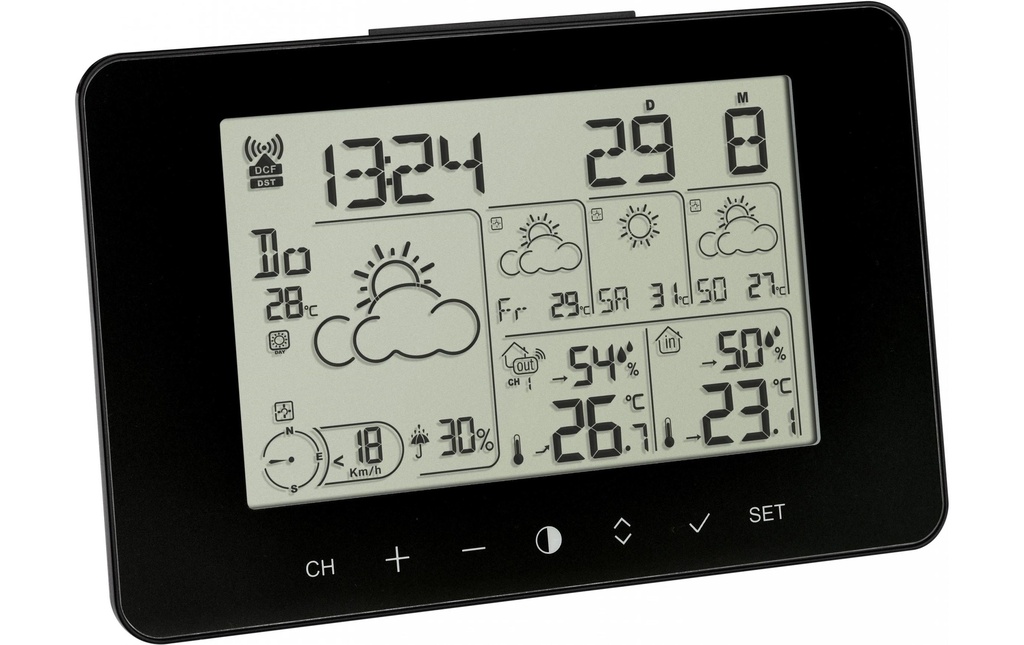 TFA Dostmann Station météo Meteotime Primo Noir