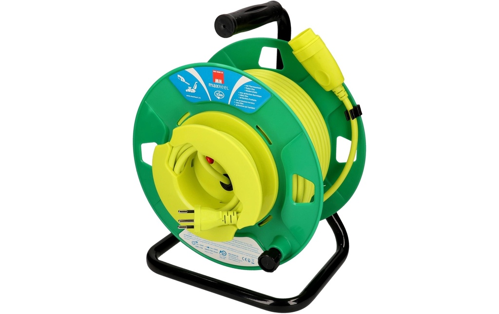 Max Hauri Enrouleur de câble pour tondeuse à gazon maxREEL 33 m
