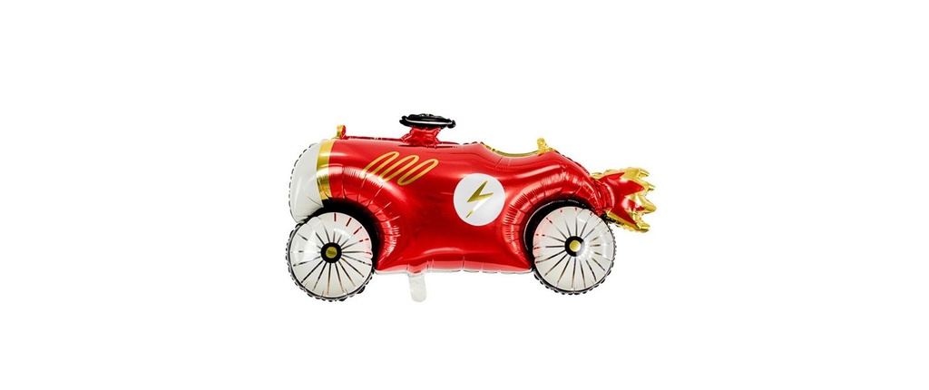 Partydeco Ballon en aluminium Car Rouge