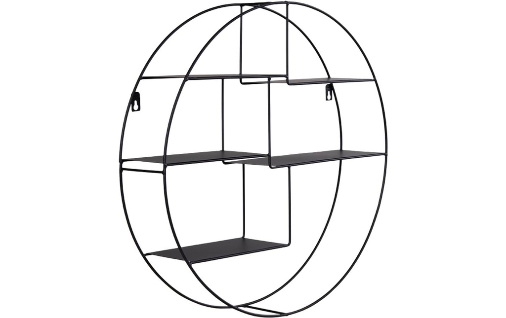House Nordic Étagère murale Genk Ø 47,5 cm, Noir