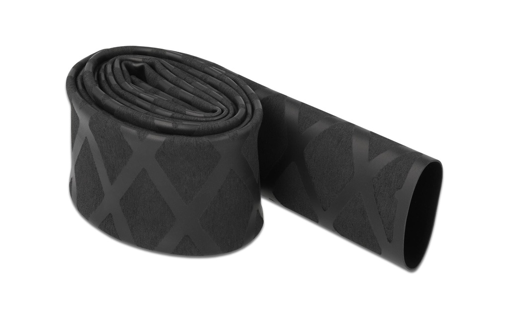 Delock Gaine thermorétractable dessin en X antidérapant 1 m x 20 mm Noir