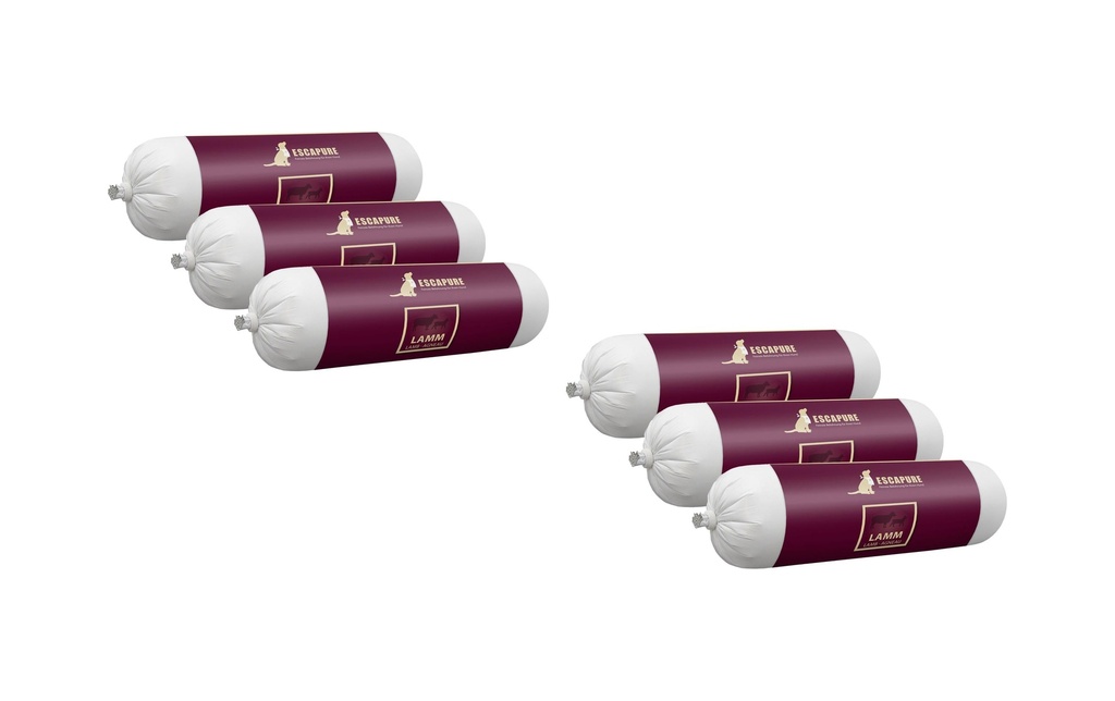 Escapure Alimentation humide Saucisse Agneau, 6 x 400 g