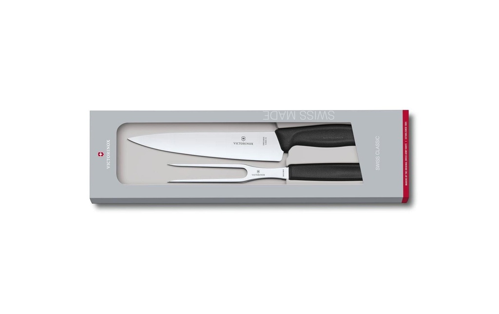 Victorinox Couverts à trancher Swiss Classic 2 pièces, noir