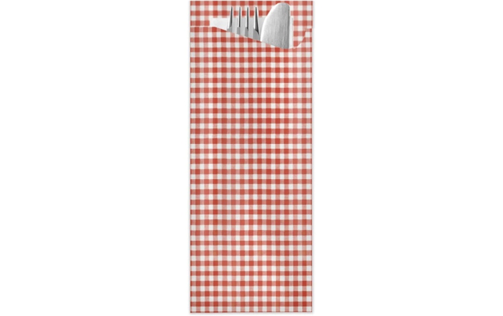 Pochetta Sets de couverts jetables La patrie, 100 pièces, rouge / blanc