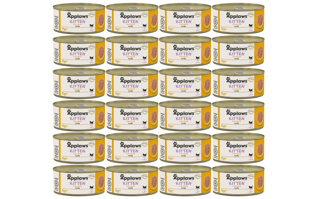 Applaws Alimentation humide Boîte Kitten poitrine de poulet, 24 x 70 g