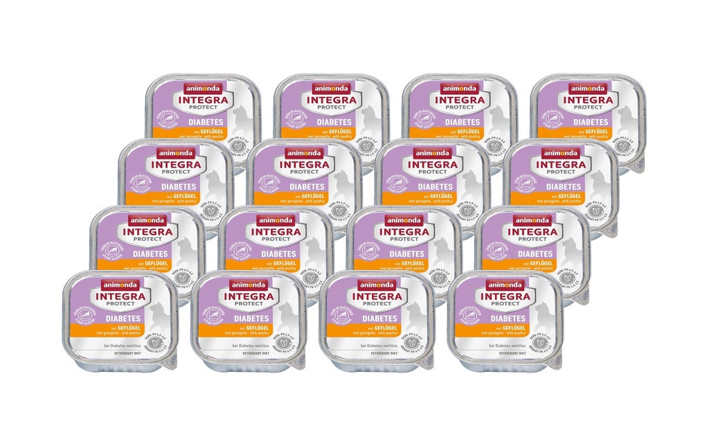 Animonda Integra Protect Nourriture humide Diabète Volaille, 16 x 100 g