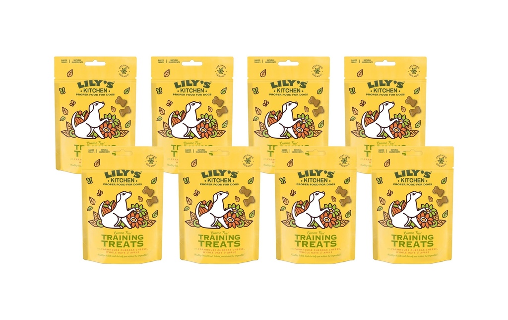 Lily's Kitchen Friandise Traitements d'entraînement bio, Fromage/pomme, 8 x 80 g