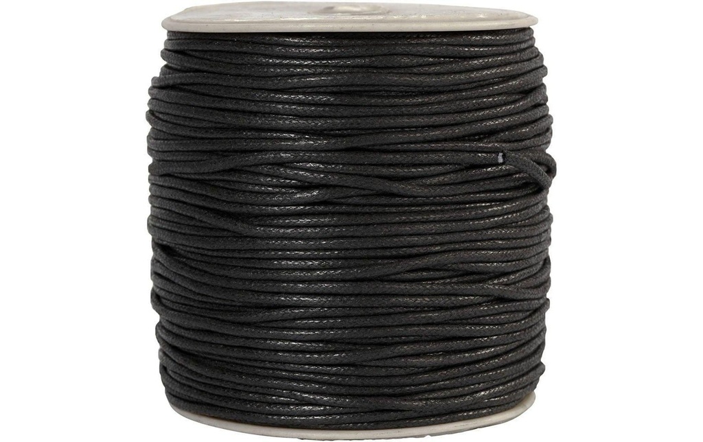 Creativ Company Cordon en coton 2 mm, noir, 100 m