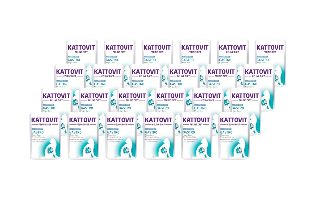 Kattovit Alimentation humide Gastro canard et riz, 24 x 85 g