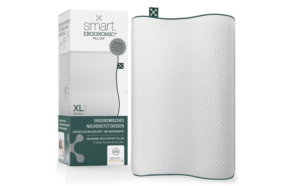 Smartsleep Coussin de nuque Ergonomic + 60 x 43 cm
