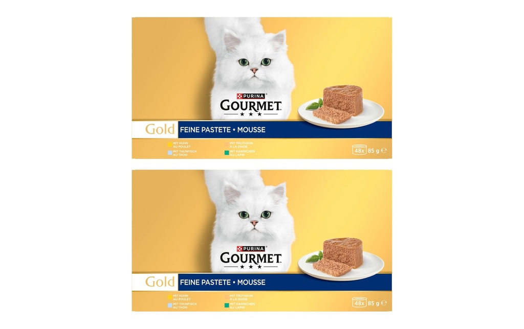 Purina Gourmet Alimentation humide Mousse d'or au poulet 2x 48 x 85 g