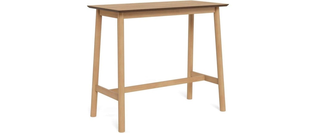 AC Design Table de bar Barlow Marron, 120 x 60 x 105 cm