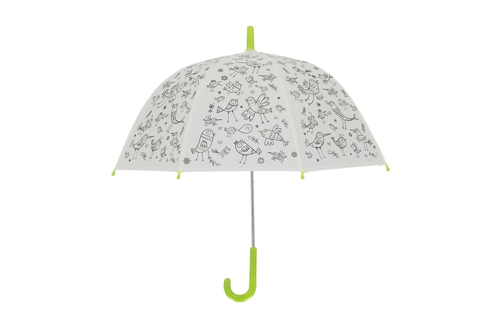 Esschert Design Kits de bricolage Parapluie Oiseaux à peindre Vert/Blanc